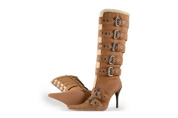 Jeffrey Campbell Laarzen in maat 36 Cognac, Kleding | Dames, Schoenen, Hoge laarzen, Overige kleuren, Verzenden, Zo goed als nieuw