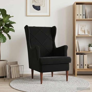 vidaXL Fauteuil Zwart Fluweel, Verzenden, Nieuw