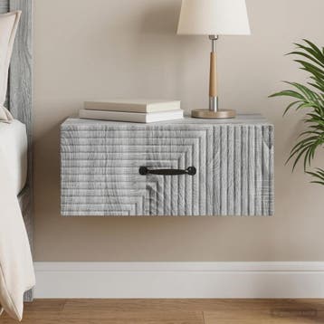 vidaXL Wandbeugel Bedkast Grijs sonoma 49 x 34,5 x 20 cm, Minder dan 45 cm, Verzenden, Nieuw, Minder dan 55 cm