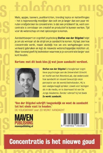 Concentratie 9789492493507 Stefan van Der Stigchel, Verzenden, Zo goed als nieuw, Stefan van Der Stigchel
