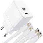 USB-C Snellader 35W + 2x Lightning Kabel - 2M - Geschikt, Ophalen of Verzenden, Nieuw