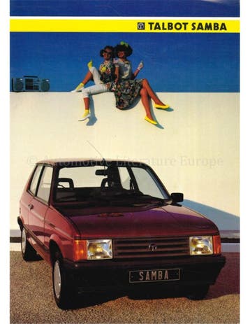 1985 TALBOT SAMBA BROCHURE NEDERLANDS, Nieuw, Author