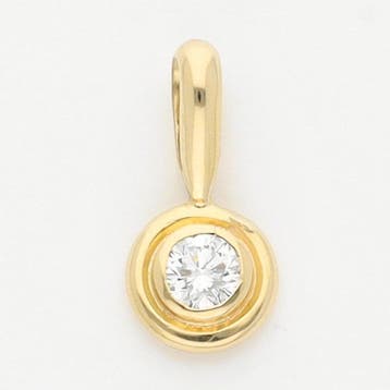 Hanger - 18 karaat Geel goud Diamant (Natuurlijk)