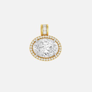 Ketting met hanger - 14 karaat Geel goud - 7.42ct. tw.