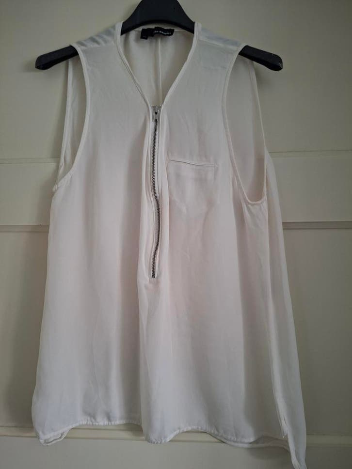 The Kooples mouwloos blouse wit met rits, Kleding | Dames, Blouses en Tunieken, Wit, Zo goed als nieuw, Maat 38/40 (M)