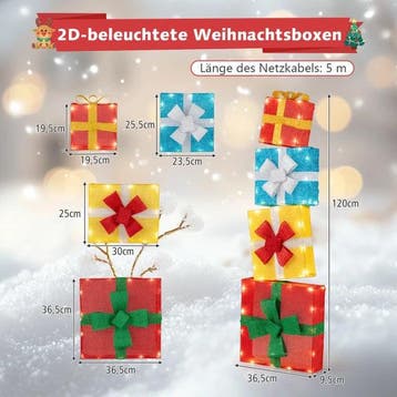 2dekans | Coast Kerstcadeaudozen Set - Verlicht - 48LED -, Diversen, Kerst, Ophalen of Verzenden, Zo goed als nieuw
