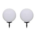 vidaXL Tuinpadlampen 2 st met grondpin LED 50 cm, Tuin en Terras, Buitenverlichting, Verzenden, Nieuw, Kunststof