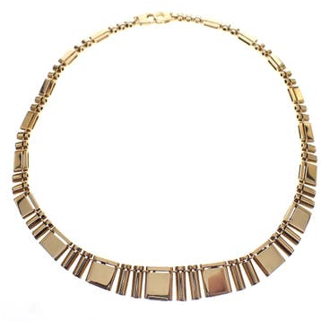 Gouden Cleopatra damescollier (Ketting), Ophalen of Verzenden, Gebruikt, Overige kleuren, Goud