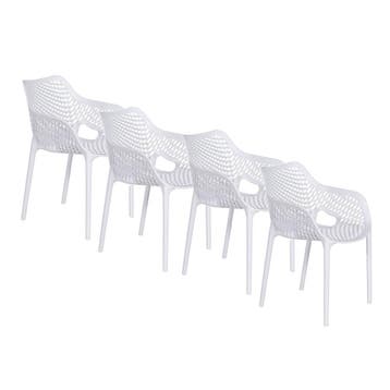 Garden Impressions Air XL kunststof tuinstoel wit - set van, Verzenden, Nieuw