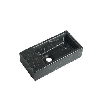Fontein Mia 40.5x20x10.5cm Nero marmerlook zwart links, Verzenden, Nieuw