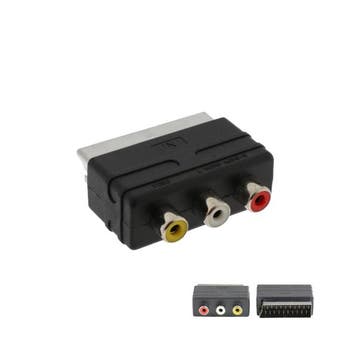 Universele SCART naar RGB-adapter - Zwart, Verzenden, Nieuw