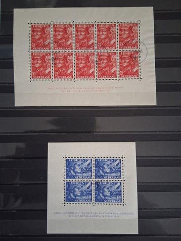 Nederland 1942 - Vellen V402/403 Legioenblokken, 2 sets, Gestempeld