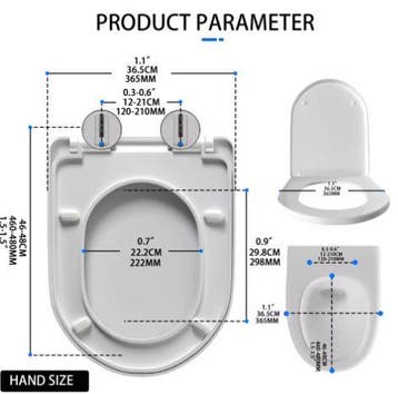 Antibacteriële D-Vorm Toiletbril met Soft-Close, Verzenden, Nieuw
