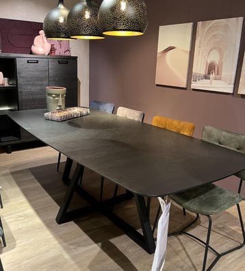Ridgefield Eettafel Ovaal 240x110 Castle Antraciet - Henders, Huis en Inrichting, Tafels | Eettafels, Nieuw, 150 tot 200 cm, Modern