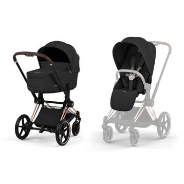Showmodel Cybex Priam 5 Rosegold / Black nu €1099,=, Kinderen en Baby's, Nieuw, Verstelbare duwstang, Ophalen, Kinderwagen