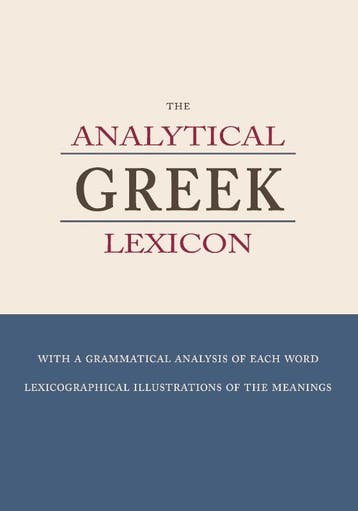 The Analytical Greek Lexicon | S. Bagster | Nieuw, Ophalen of Verzenden, Nieuw, S. Bagster