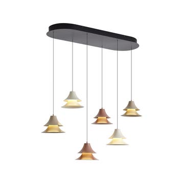Hanglamp multicolor incl. LED dimbaar 6-lichts easylift -, Verzenden, Nieuw, Metaal, Modern