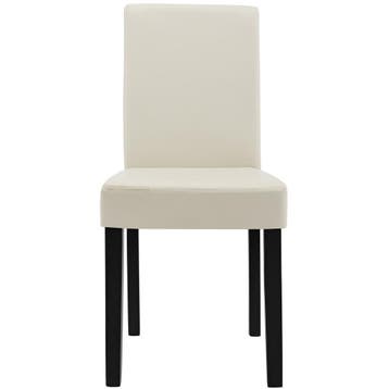 Eetkamerstoel set van 2 Hamburg kunstleer creme en zwart [en, Verzenden, Nieuw