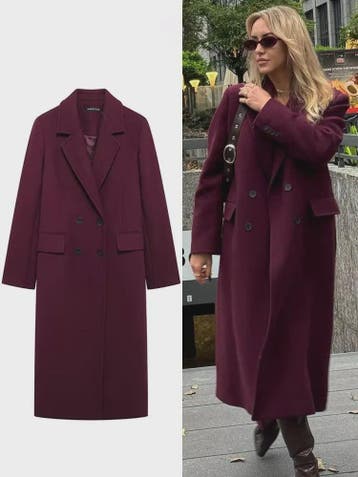 Dames Jas Burgundy - Dubbelzijdig Sluitend, Lange Mouwen, Kl, Verzenden, Nieuw