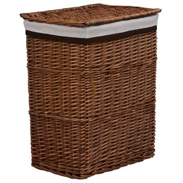 vidaXL Wasmand wilgen bruin, Verzenden, Nieuw