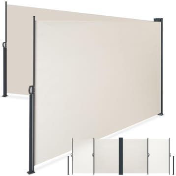 Uitschuifbare dubbele zijmarkies met oprolmechanisme - beige, Verzenden, Nieuw