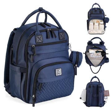 Brisby Premium Luiertas – Verzorgingstas SET - BLAUW, Ophalen of Verzenden, Nieuw, Rugzak