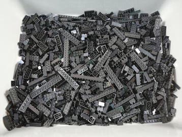 Lego - geen serie - 02 Partij van 1000 zwarte bouwstenen -, Nieuw