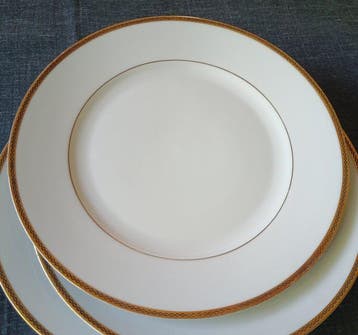 Schumann- Bavaria - Tafelservies (6) - Greca dorata - 24 kt