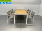 Best Freizeitmöbel Terras set eettafel met 6 stoelen Wit, Zakelijke goederen, Horeca | Meubilair en Inrichting, Ophalen of Verzenden
