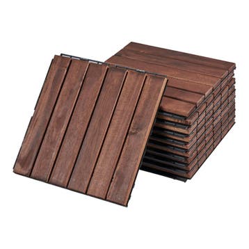Houten terrastegels Alliste vlonder set van 10 acacia 0,9 m², Verzenden, Nieuw