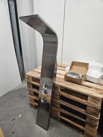 Xellanz Erie Thermostatische Douchekolom – 148 × 22 cm |, Ophalen of Verzenden, Nieuw, Rvs, Bad