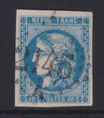 Frankrijk 1870 - 20 cent blauw Bordeaux-uitgifte rapport I, Gestempeld