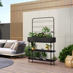 Plantenrek Aalsmeer met verhoogde plantenbak zwart casa.pro, Verzenden, Nieuw
