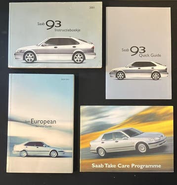 2001 Saab 93 boordmap + instructieboekjes, Ophalen of Verzenden