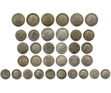 Verenigd Koninkrijk. Edward VII-George VI. 3-6 Pence and, Postzegels en Munten, Munten | Europa | Niet-Euromunten
