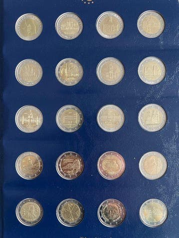 Europa. 2 Euro Various Years (20 coins) (Zonder
