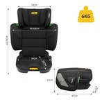 Autostoel - Isofix Autostoeltje - 3-12 jaar - Zwart - Joviki, Verzenden, Zo goed als nieuw