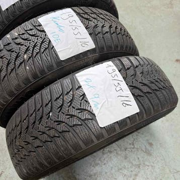 4 x Kumho 195-55-16 Winterbanden 9mm, Gebruikt, 16 inch, Band(en), Personenwagen