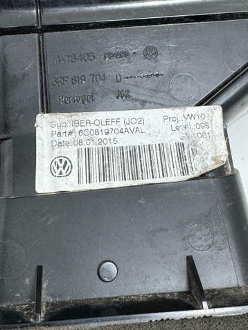 VW Polo Luchtrooster Dashboard rechts voor bj2015 6C0819704A, Auto-onderdelen, Gebruikt, Volkswagen