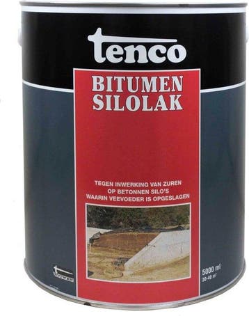 Tenco Bitumen Silolak Zwart - 5 liter, Verzenden, Nieuw