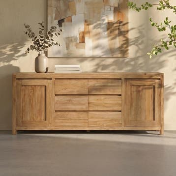*WOONWINKEL* Tower Living Corona Dressoir Teak Onbehandeld 2, Verzenden, Nieuw