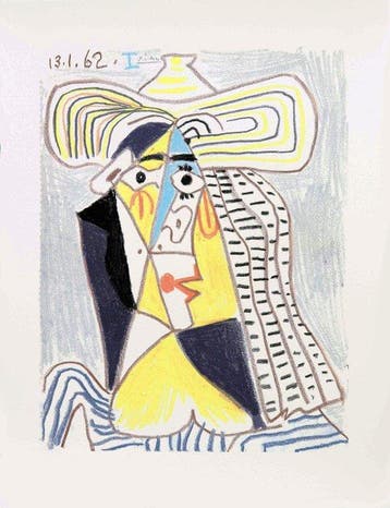Pablo Picasso (1881-1973) - Homme au chapeau, Antiek en Kunst
