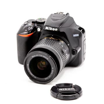 Nikon D3500 + 18-55mm f/3.5-5.6 (occ_6590), Audio, Tv en Foto, Ophalen of Verzenden, Gebruikt, Spiegelreflex, Nikon