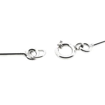 Zilveren staafjes schakelketting met vaste hanger | 72 cm, Sieraden, Tassen en Uiterlijk, Kettingen, Ophalen of Verzenden, Gebruikt