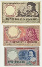 Nederland set oude guldenbiljetten (3 stuks), Ophalen of Verzenden, 100 gulden, Los biljet