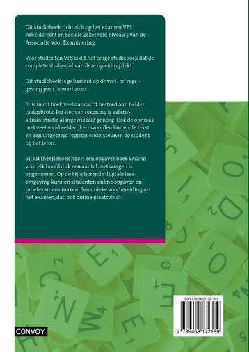 Vakopleiding Payroll Services Theorieboek 2020-2021, Verzenden, Zo goed als nieuw, D.R. in 't Veld