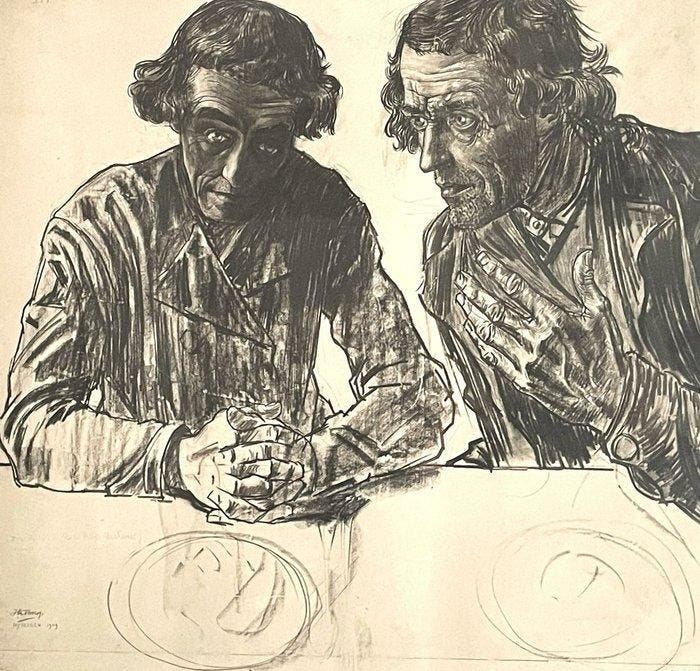 Jan Toorop (1858-1928) - Boerse Apostelen, Antiek en Kunst, Antiek | Overige Antiek