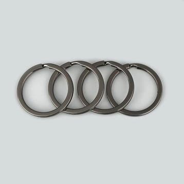 Set van 30 mooie sleutelringen (22-28 mm, kleur 3: gun meta, Ophalen of Verzenden, Nieuw