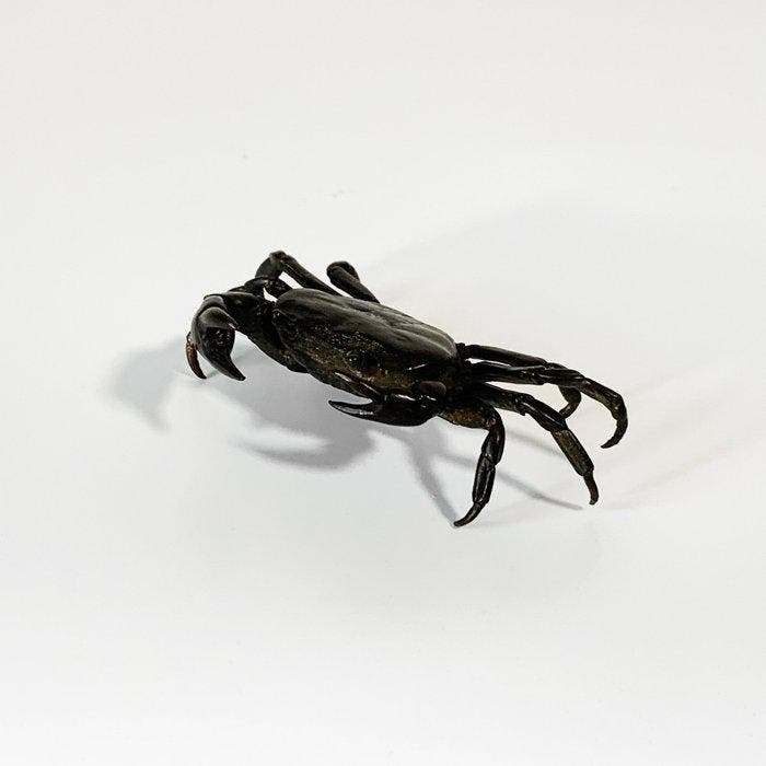 Bronze Crab Okimono - sculptuur Brons - Japan (Zonder, Antiek en Kunst, Antiek | Overige Antiek