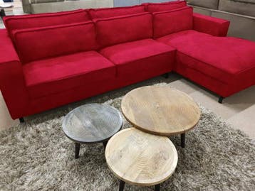Loungebank Ilpendam - loungebanken - Rood, Nieuw, Stof